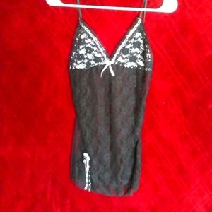 Black laced lingerie